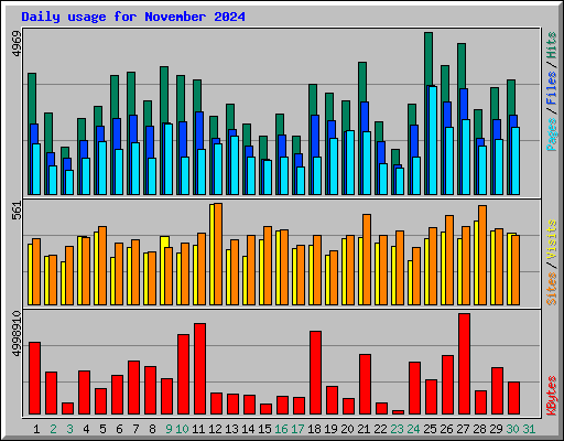 Daily usage for November 2024